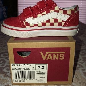 Red& White Vans Toddler